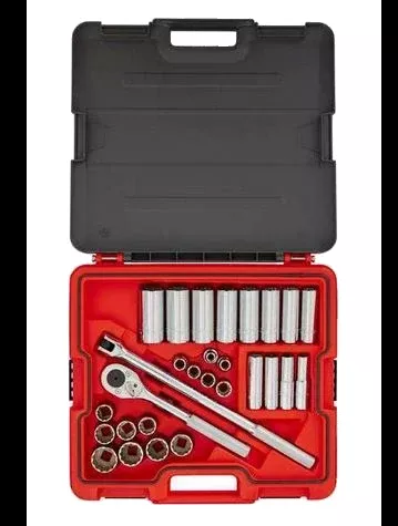 1/2" Drive 30 Piece Socket Set - 12 Point