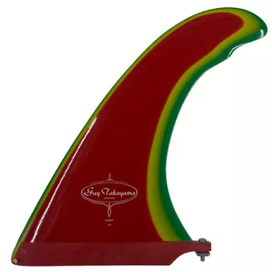 10.0" Guy Takayama 'Moray' Longboard Single Fin – New - Rasta Color Gloss Finish