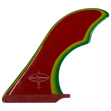 10.5" Guy Takayama 'Stingray' Longboard Single Fin – New - Rasta Color Gloss Finish