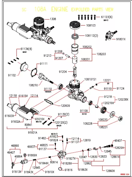 108101S1 SC108 Crankcase MKII
