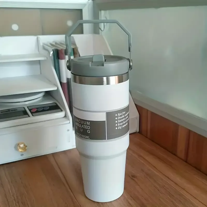30oz Canteen Insulated Flip Cup Car Tumbler