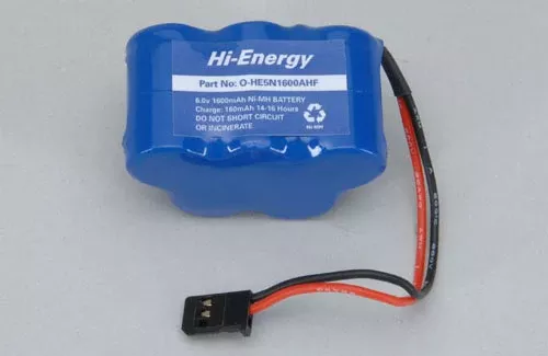6v 1600mAh Flat/Hump receiver nimh pack