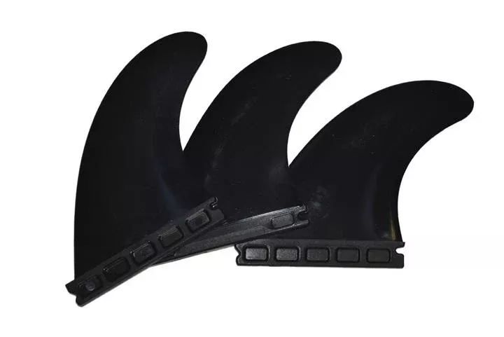 Black Surf Fins Futures Fins F6, Futures Side Bites, FCS 1 Side Bites