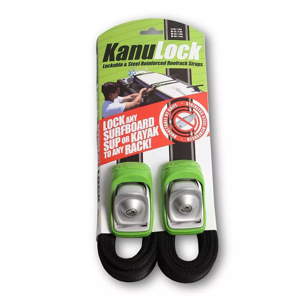 KanuLock 2.5m / 8ft Lockable Tie Down Straps