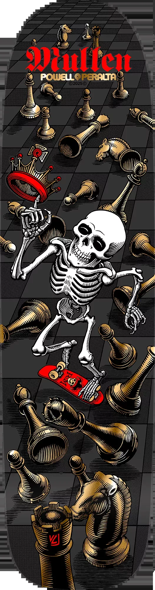 *SALE* Powell Peralta “Bones Brigade” Mullen Series 16 7.4″ LTD Skateboard Deck – Black