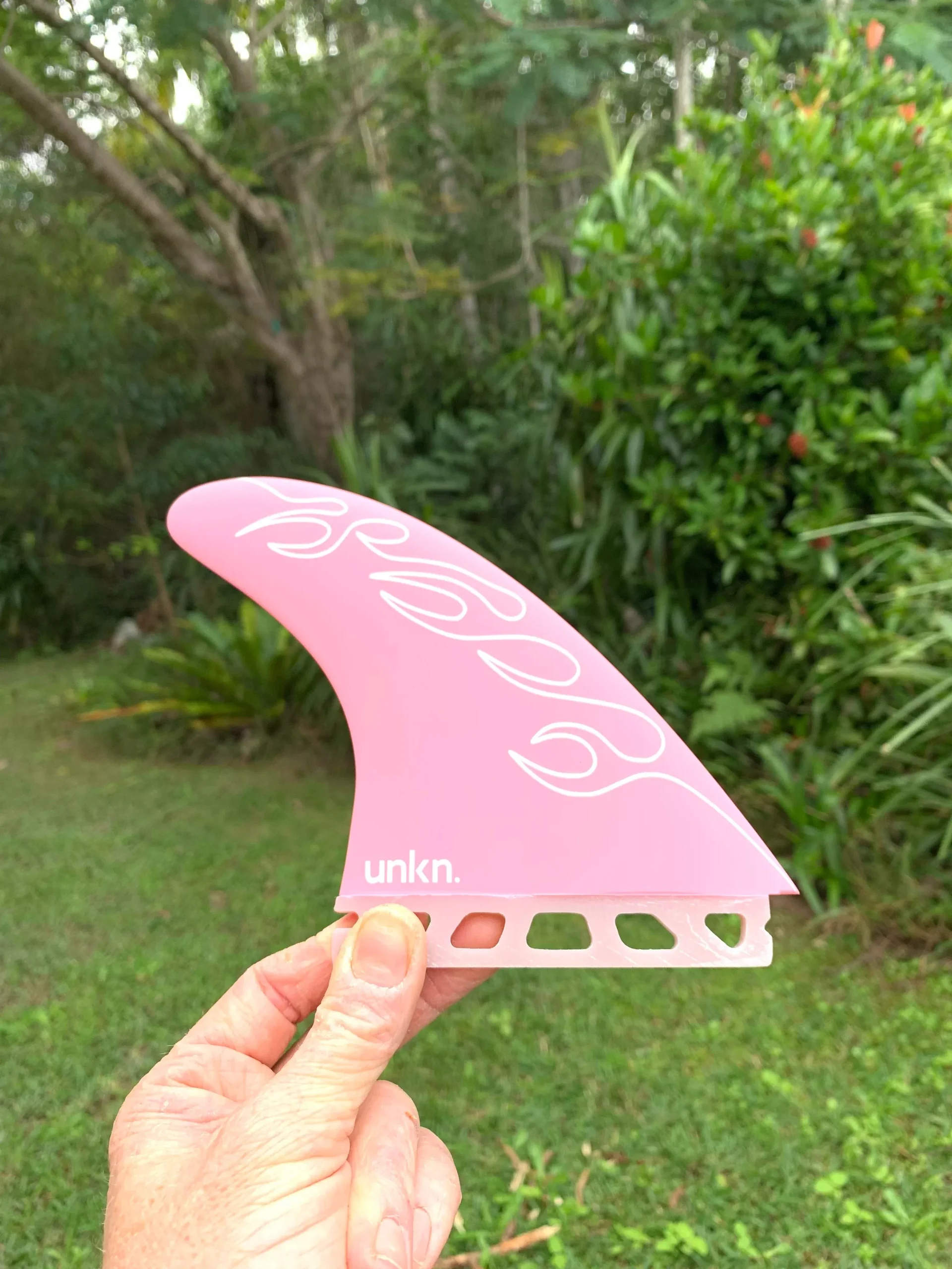 UNKN Thruster Set Pink Flame (FCS1 Fit)