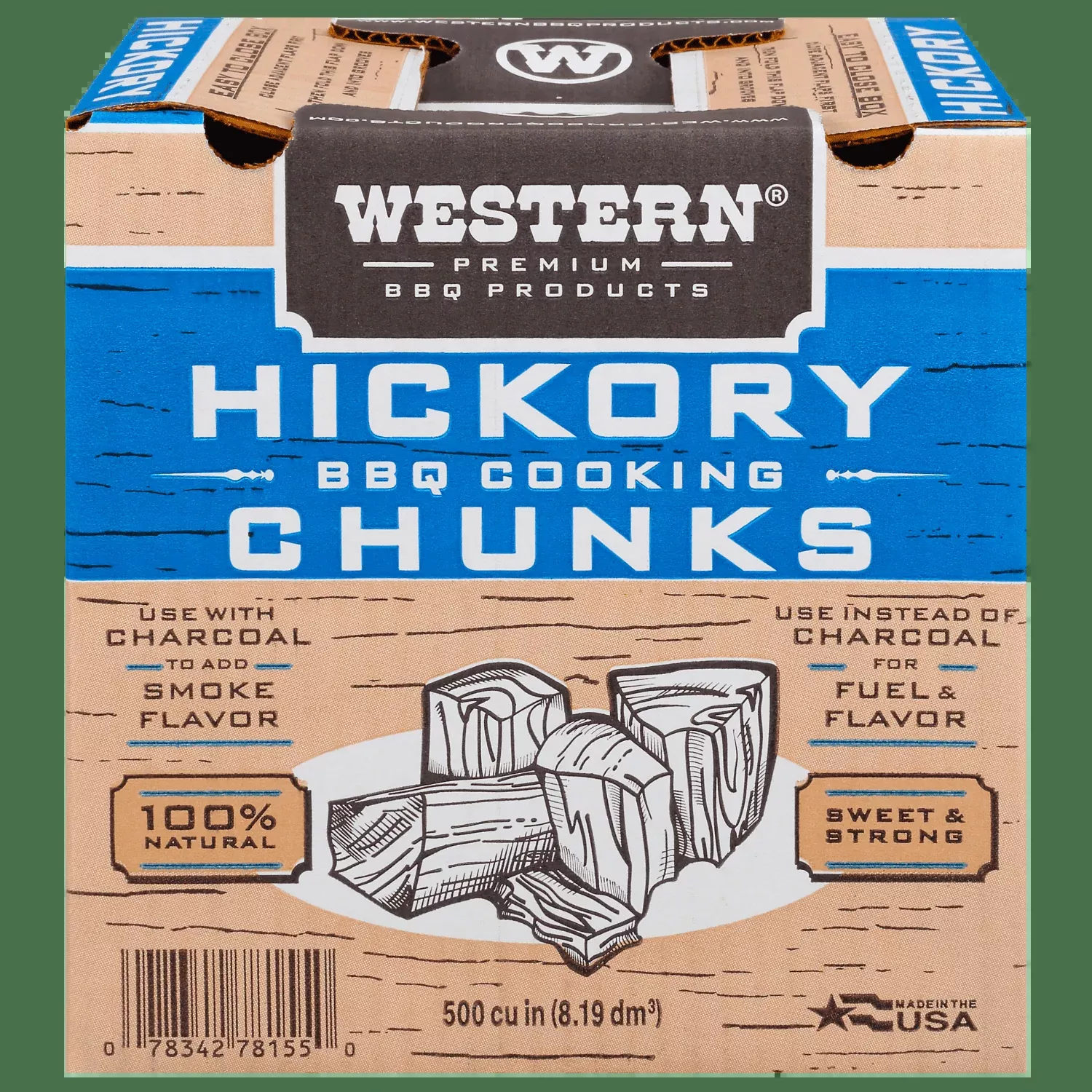 Western Hickory Wood BBQ Cooking Chunks