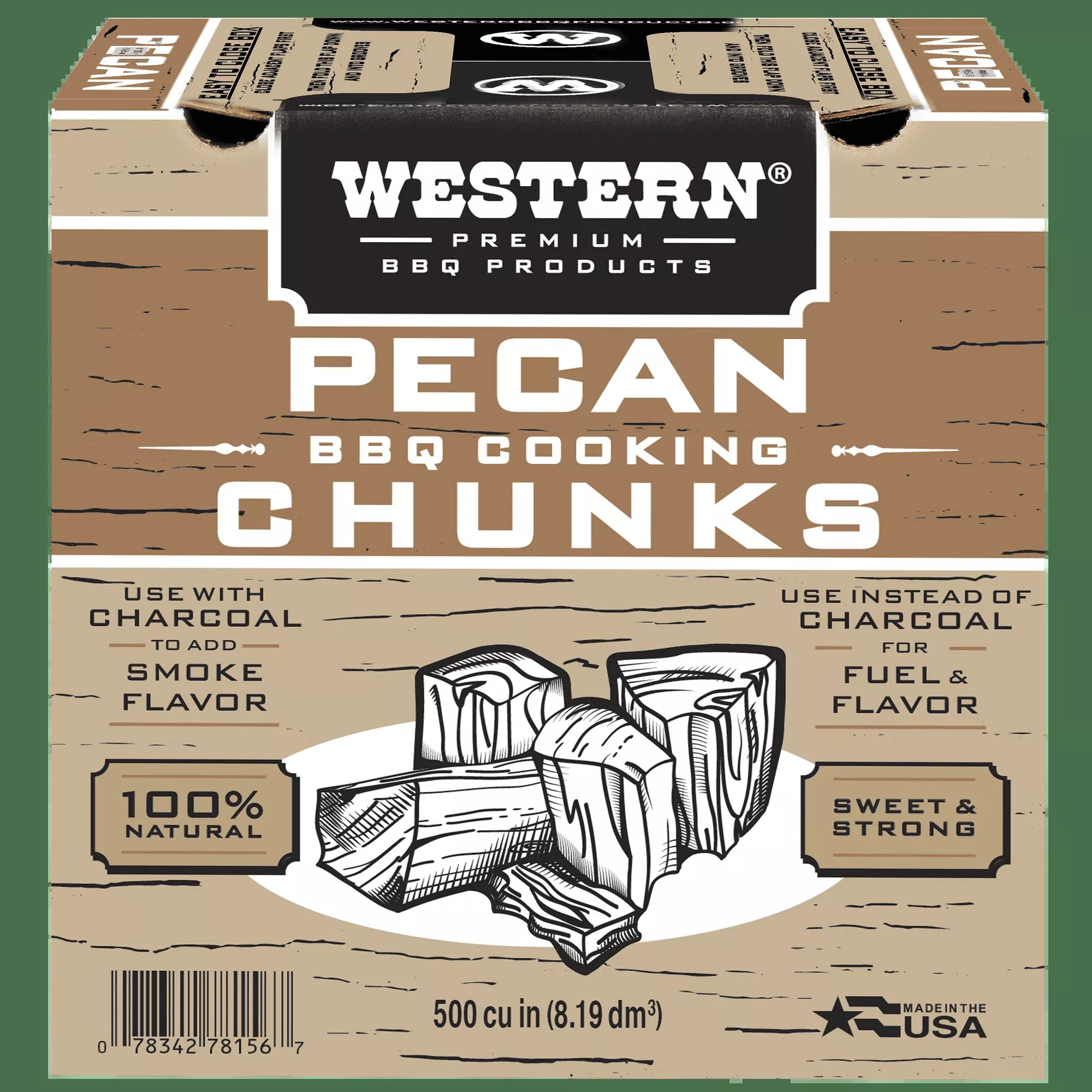 Western Pecan Wood BBQ Cooking Chunks